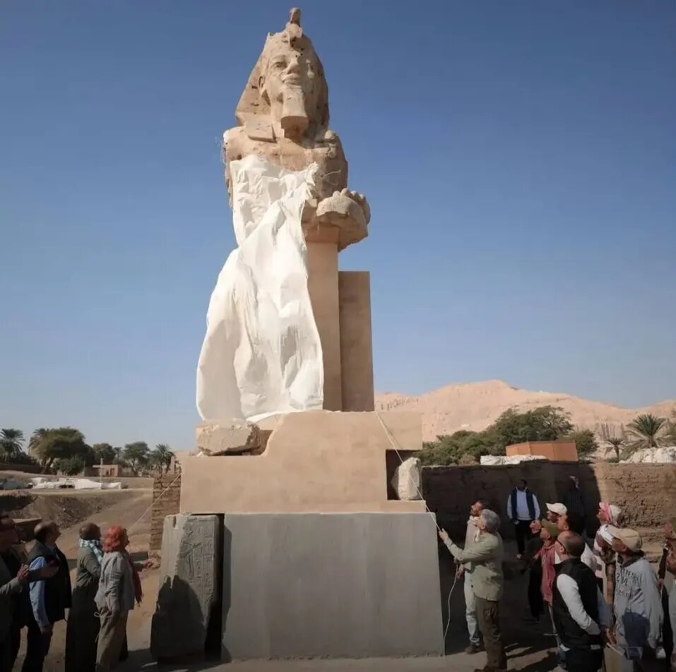 از تمثالهای عظیم فرعون مشهور رونمایی شد | ویدئو و عکس