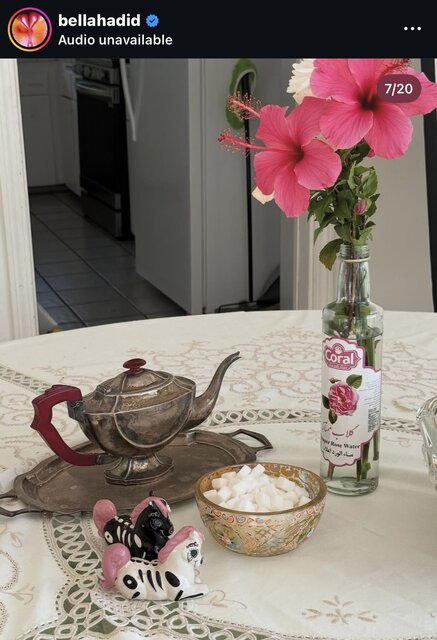 گلاب، فرش ایرانی و تخته نرد در خانه این مُدل جهانی چه معنایی میدهد؟